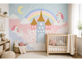Cozy Haven Rainbow Nursery Wall Mural lifestyle image 3