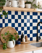 Cozy Haven Checkerboard Peel and Stick Wall Mural Panels styled wall decor view 5