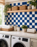 Cozy Haven Checkerboard Peel and Stick Wall Mural Panels styled wall decor view 6