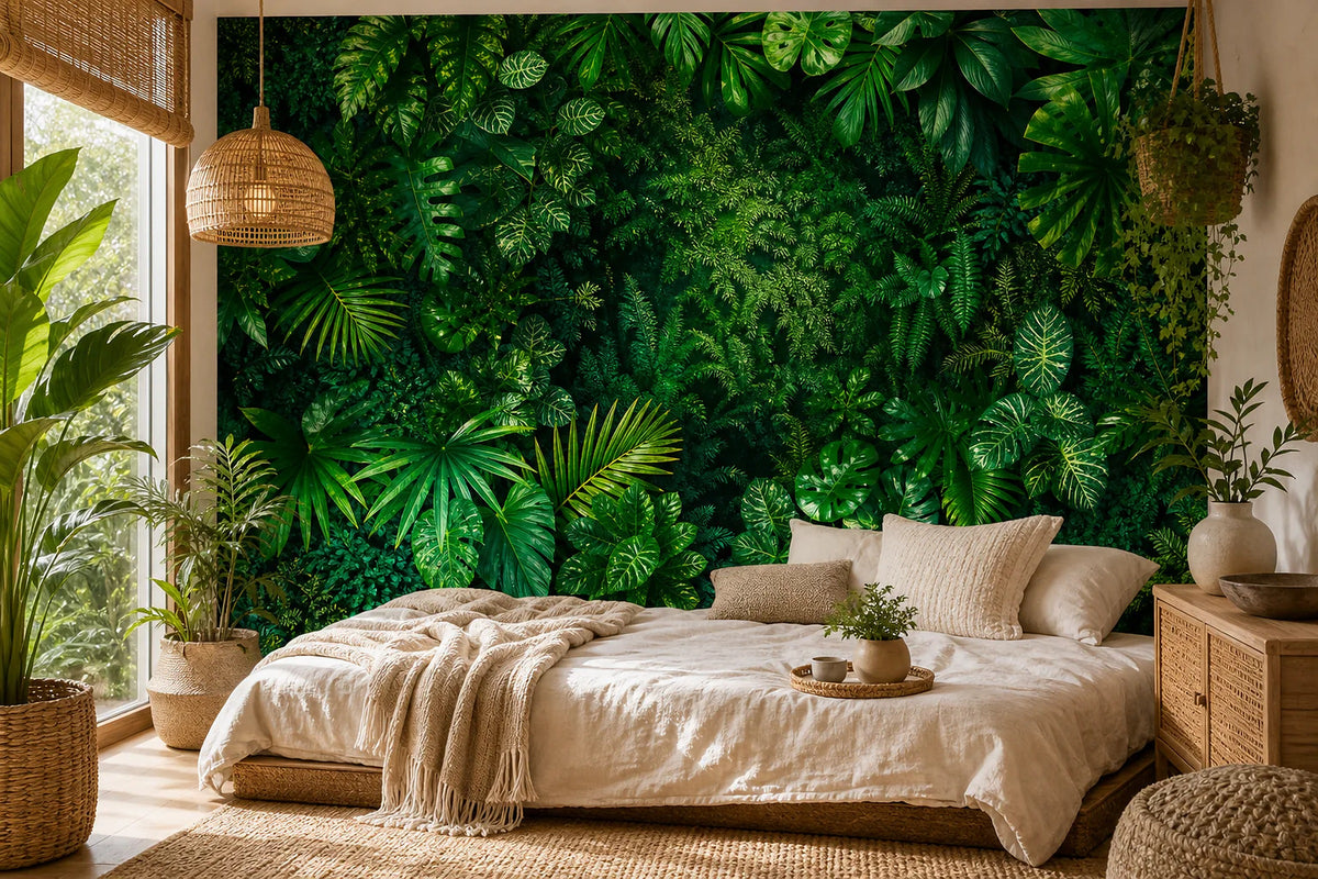 Cozy Haven Boho Woven Wall Tapestry styled in a home setting