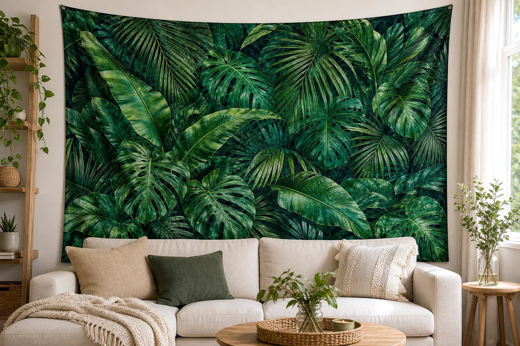 Cozy Haven Boho Woven Wall Tapestry styled wall decor view 5