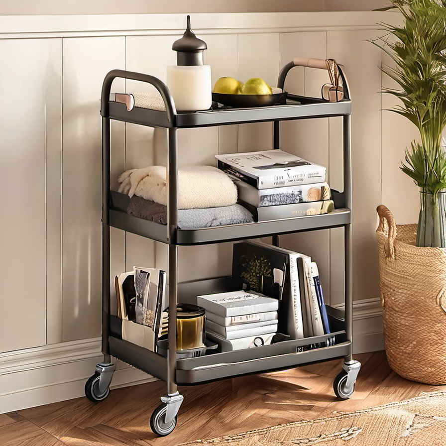 Cozy Haven lifestyle image for Cozy Haven 3-Tier Slim Rolling Storage Cart