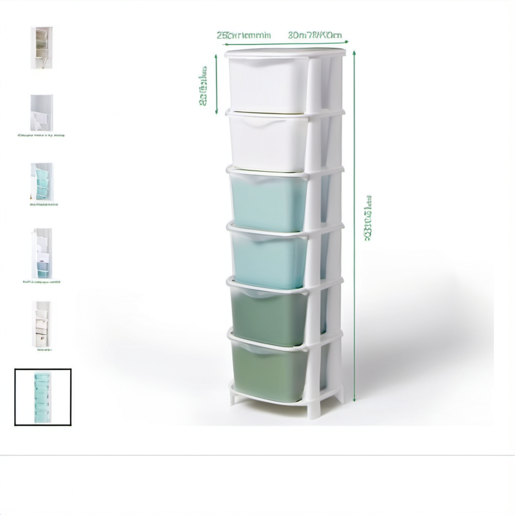 Cozy Haven branded lifestyle image for Cozy Haven Deep-Bin Stackable Drawer Organizer Set (6 Tier green)