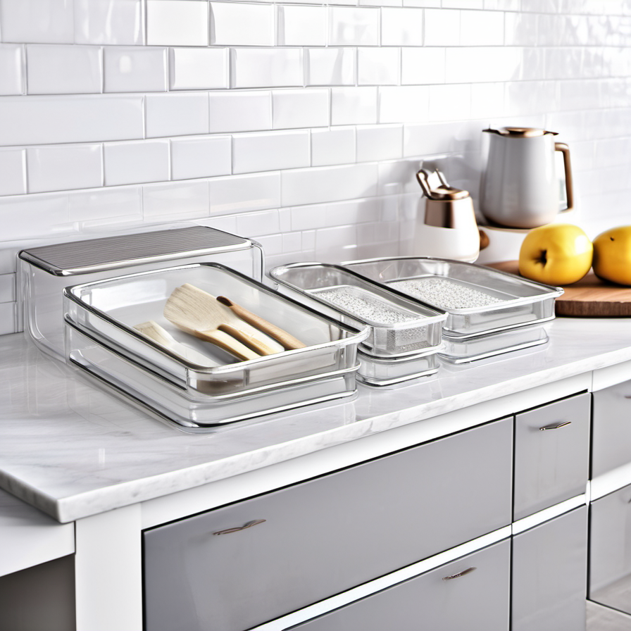 Cozy Haven countertop prep lifestyle image for Cozy Haven Deep-Bin Stackable Drawer Organizer Set