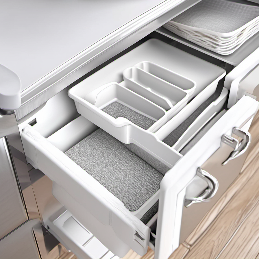 Cozy Haven utility close lifestyle image for Cozy Haven Deep-Bin Stackable Drawer Organizer Set