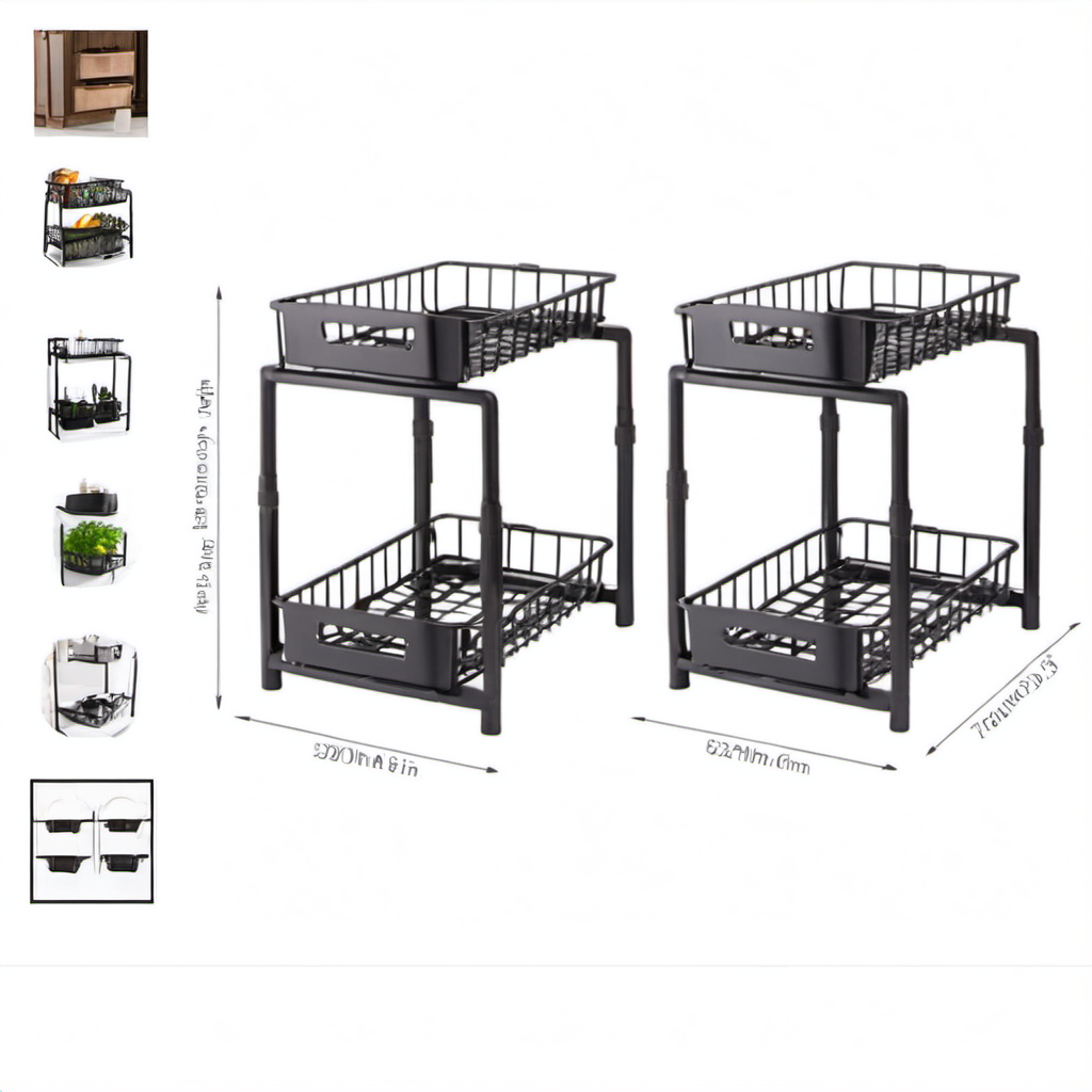 Cozy Haven lifestyle image for Cozy Haven 2-Tier Under Sink Organizer