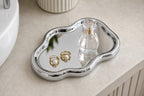 Cozy Haven Cloud Decorative Tray Collection - Silvery styled vanity and decor tray view 13