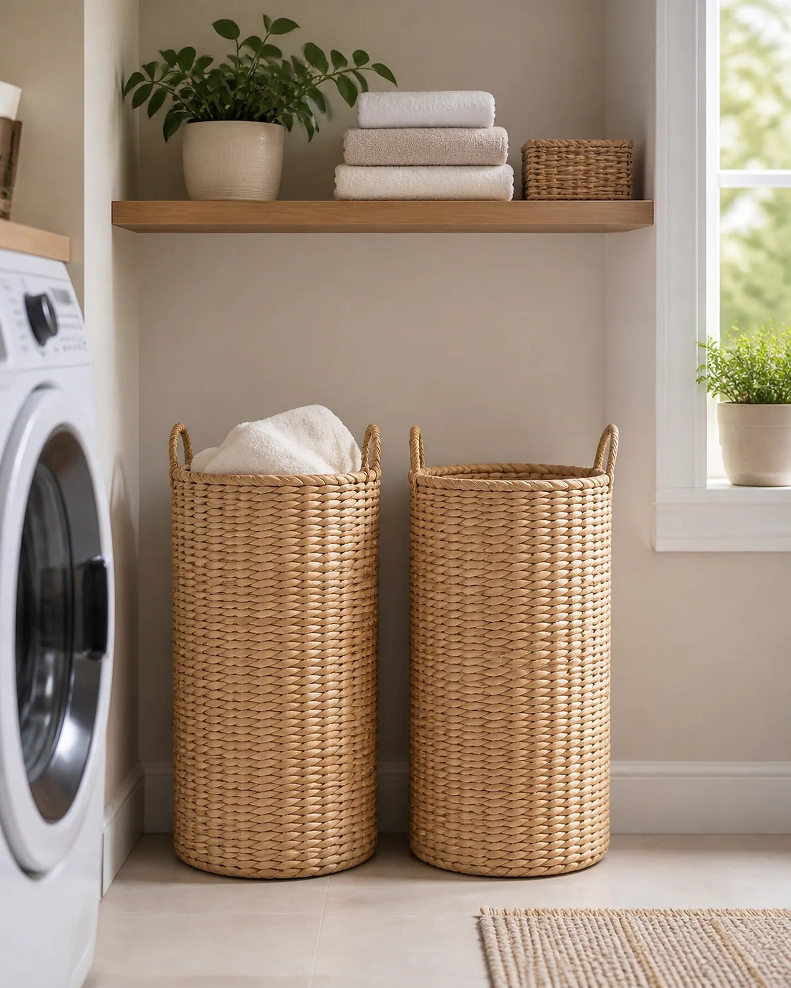 Cozy Haven Slim Laundry Basket Hamper with Removable Bag lifestyle image 6