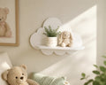 Cozy Haven Single White Cloud Wall Shelf organized storage view 1