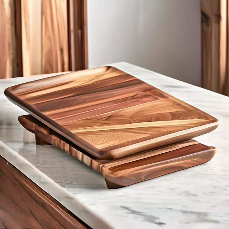 Cozy Haven detail close lifestyle image for Cozy Haven Acacia Serving Board Set