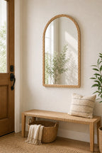 Cozy Haven Wood Arched Wall Mirror styled wall decor view 3