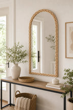 Cozy Haven Wood Arched Wall Mirror styled wall decor view 6