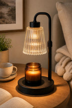 Cozy Haven Dimmable Candle Warmer Lamp styled lighting view 4