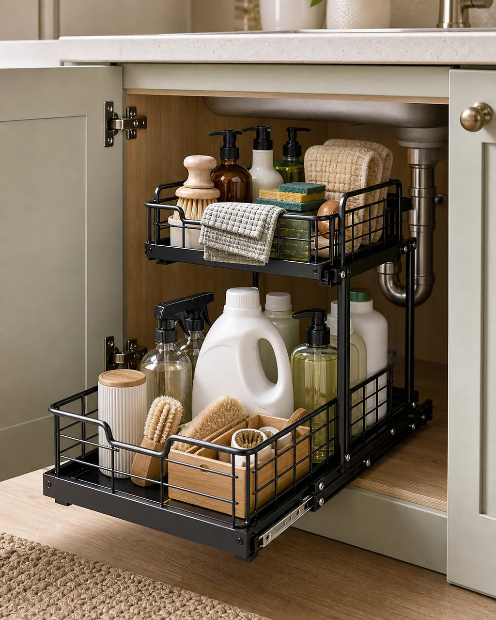 Cozy Haven Sliding Under Sink Organizer lifestyle image 6