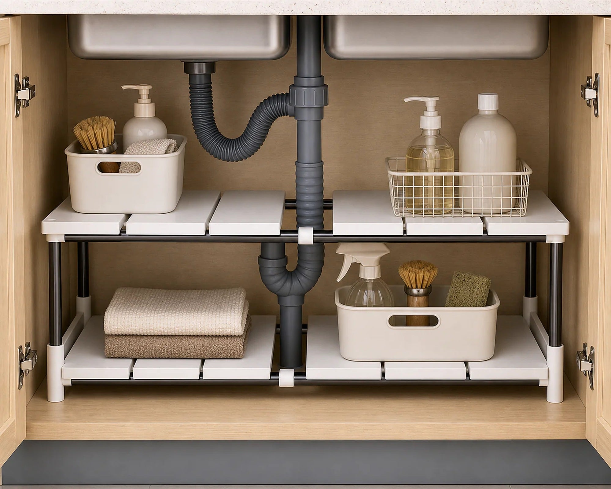 Cozy Haven Expandable Under Sink Organizer lifestyle image 3