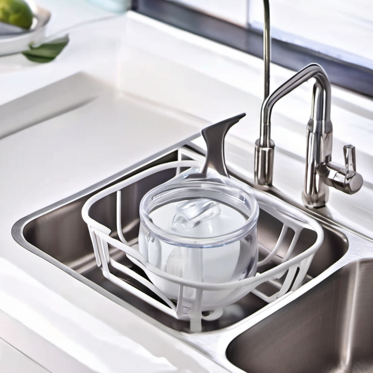 Cozy Haven hosting night lifestyle image for Cozy Haven Suction Kitchen Sink Caddy
