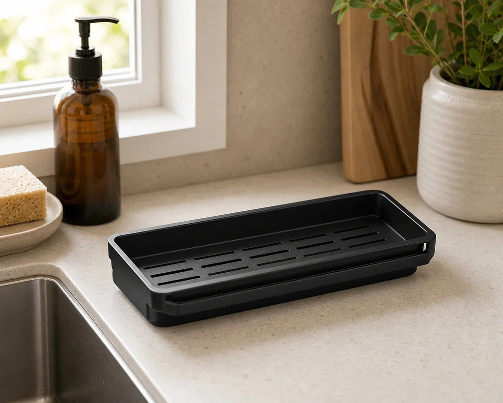 Cozy Haven Rustproof Kitchen Sink Caddy styled kitchen view 1 for Matte Black