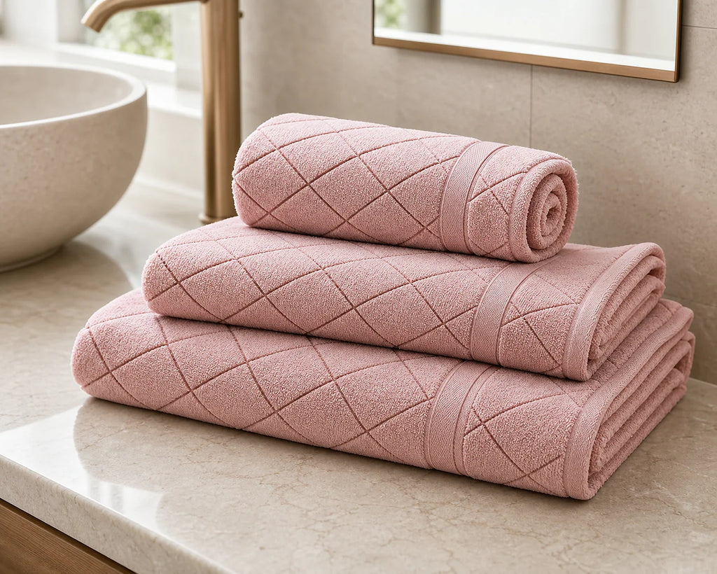 Cozy Haven Quick Dry Stonewashed Cotton Bath Towel Set lifestyle image 3