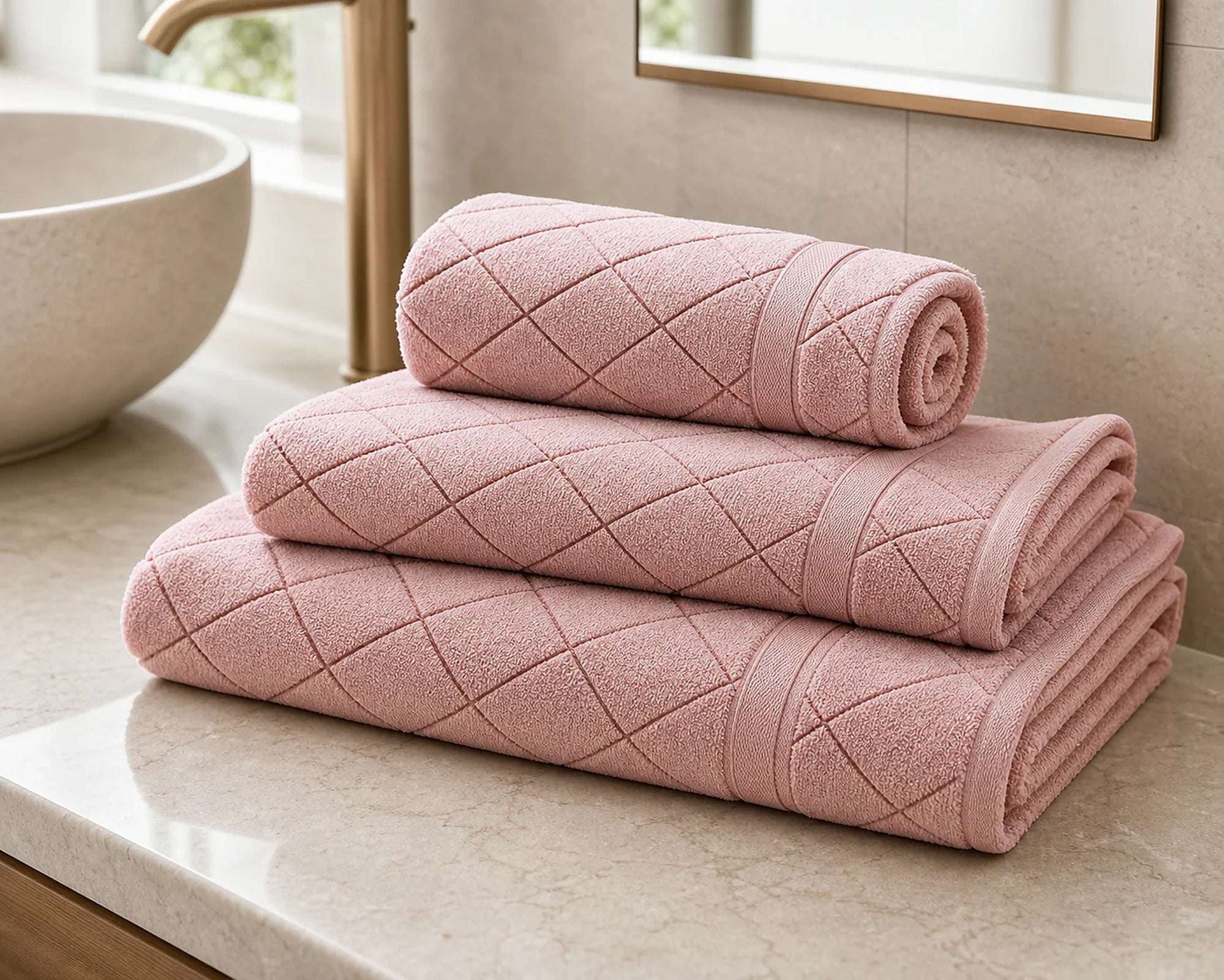 Cozy Haven Quick Dry Stonewashed Cotton Bath Towel Set lifestyle image 3