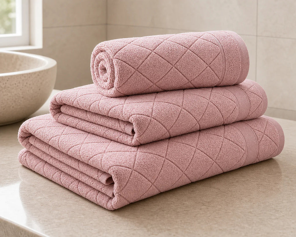 Cozy Haven Quick Dry Stonewashed Cotton Bath Towel Set lifestyle image 7