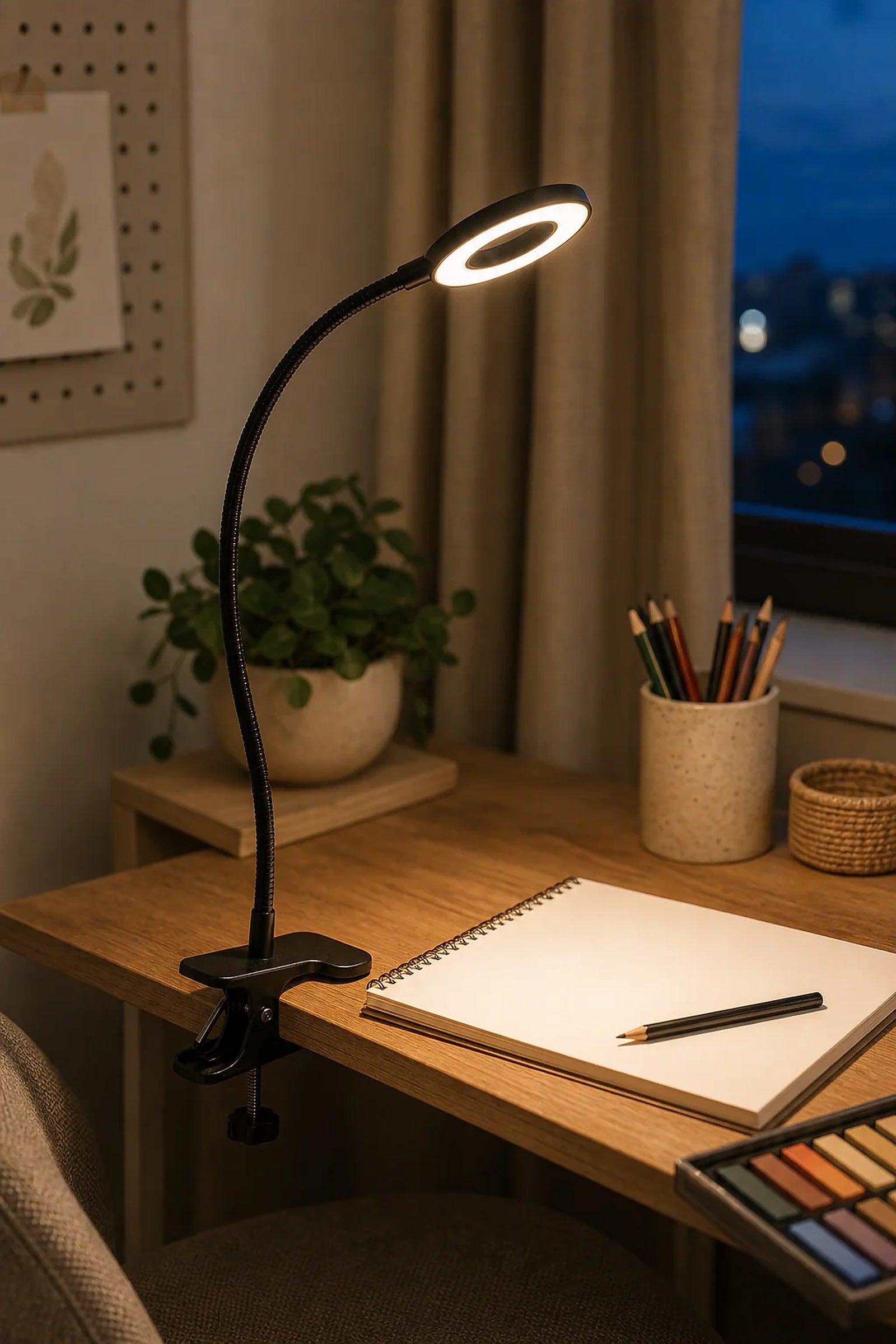 Cozy Haven Clip-On LED Clamp Desk Lamp lifestyle image 2