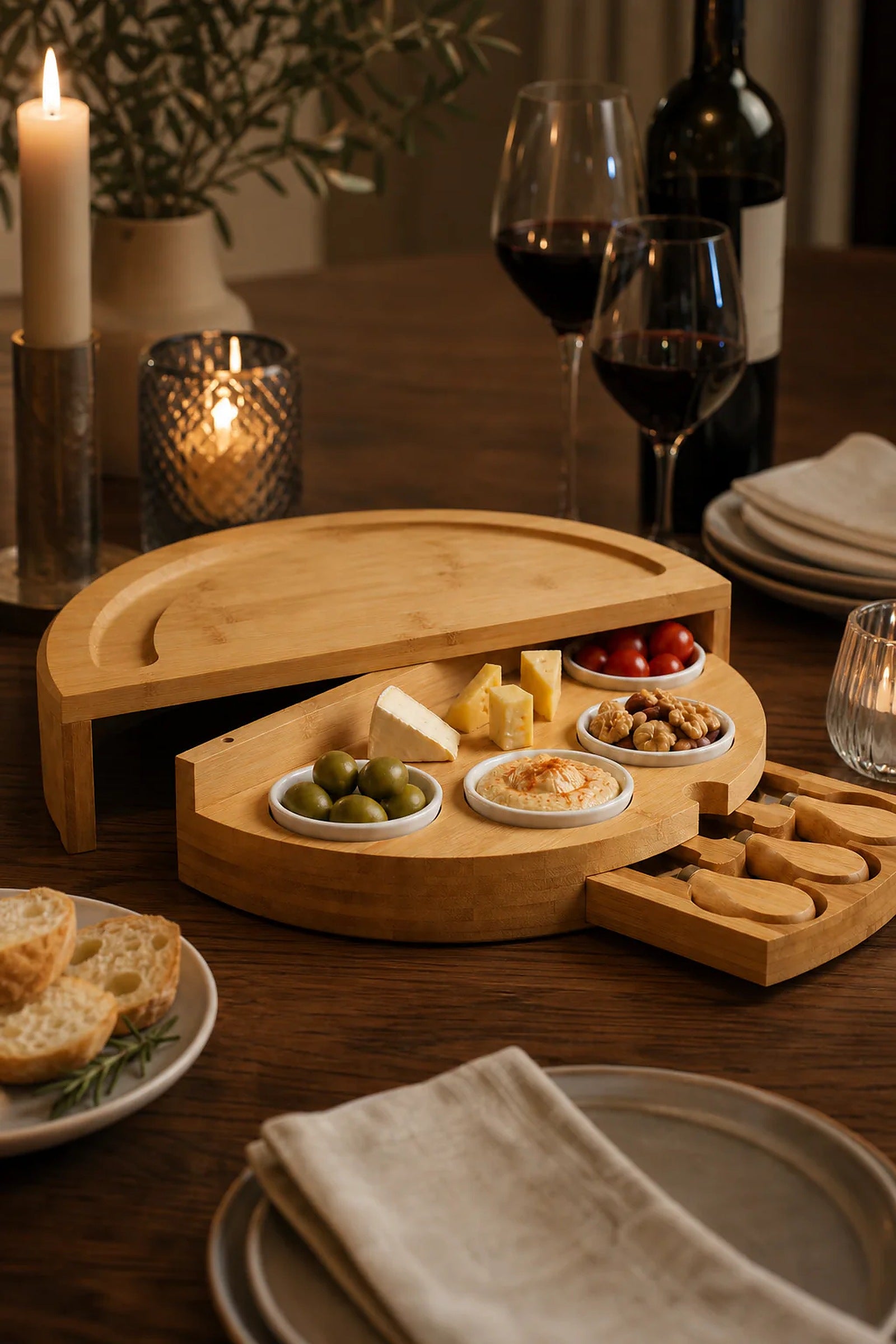 Cozy Haven Cheese Serving Board Set lifestyle image 2