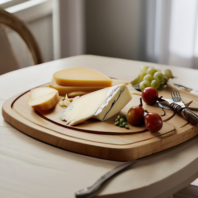 Cozy Haven detail close lifestyle image for Cozy Haven Cheese Serving Board Set