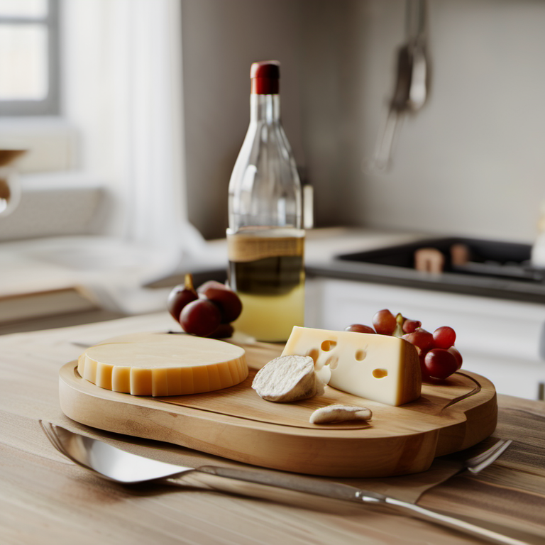 Cozy Haven editorial room lifestyle image for Cozy Haven Cheese Serving Board Set