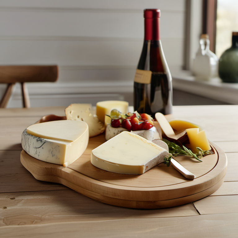 Cozy Haven giftable moment lifestyle image for Cozy Haven Cheese Serving Board Set