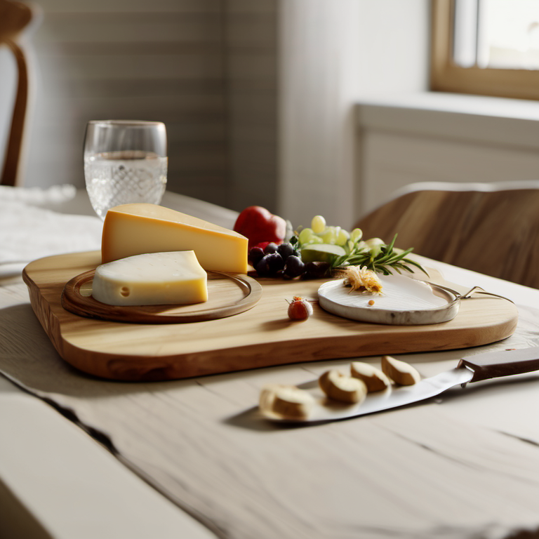 Cozy Haven lived in scene lifestyle image for Cozy Haven Cheese Serving Board Set