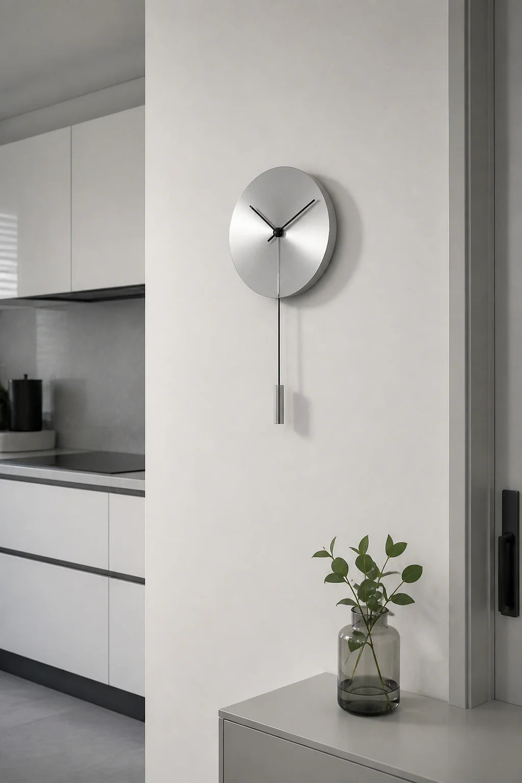 Cozy Haven Minimal Decorative Wall Clock - Silver