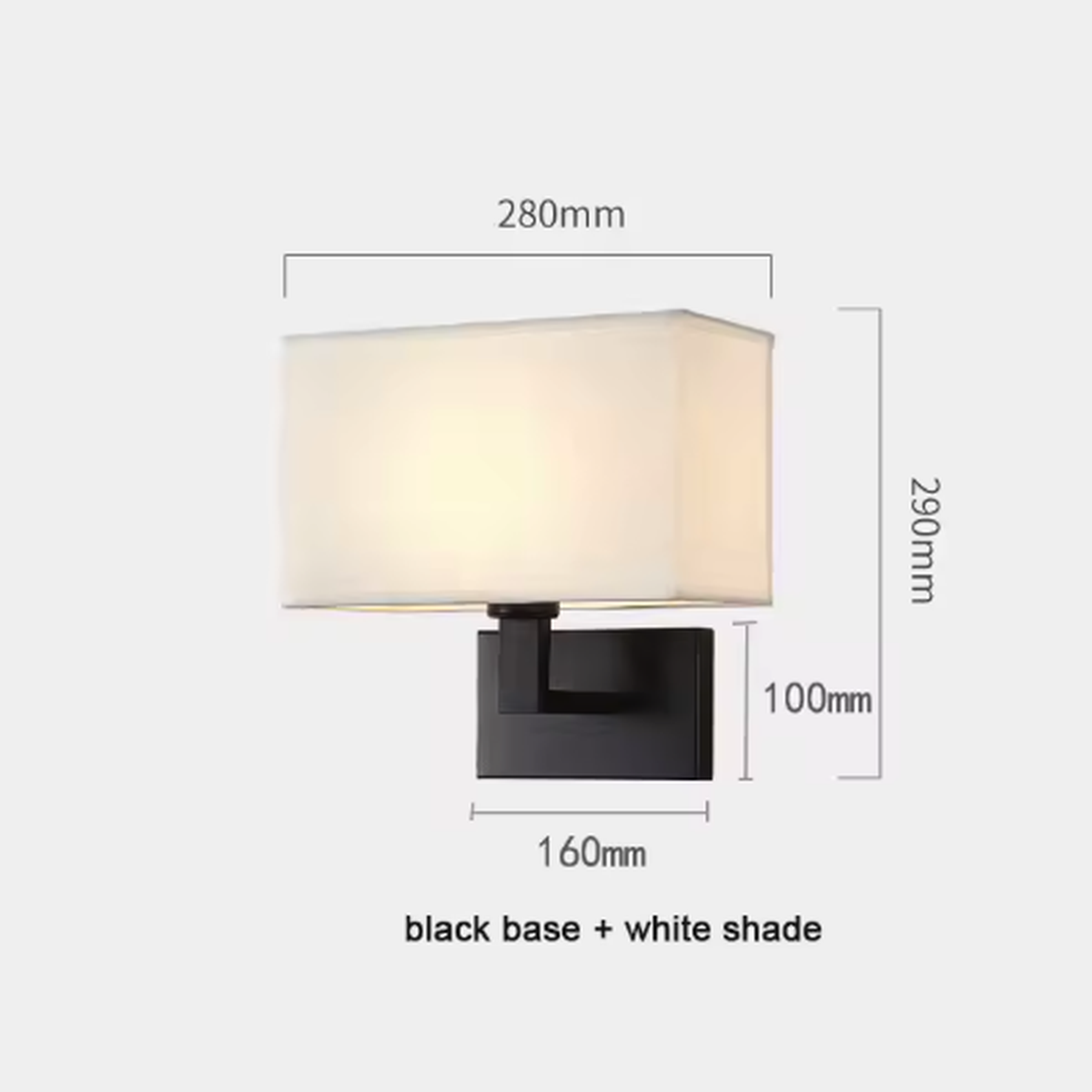 Cozy Haven Fabric Shade Plug-In Wall Sconce - Black / White / Standard