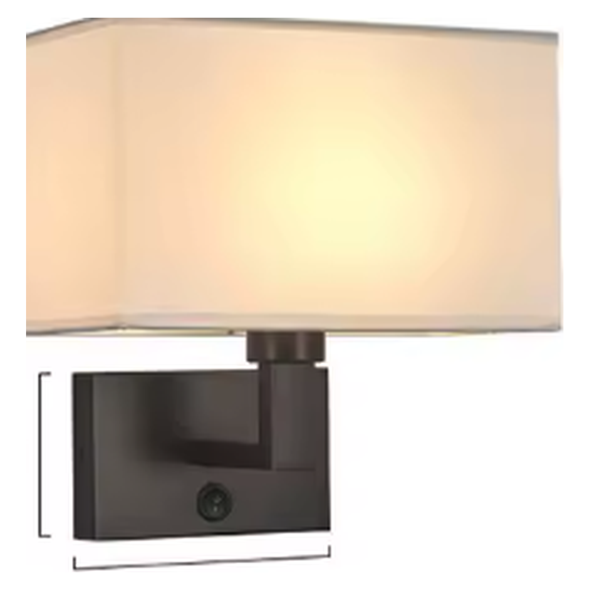 Cozy Haven Fabric Shade Plug-In Wall Sconce - Black / White / Switch