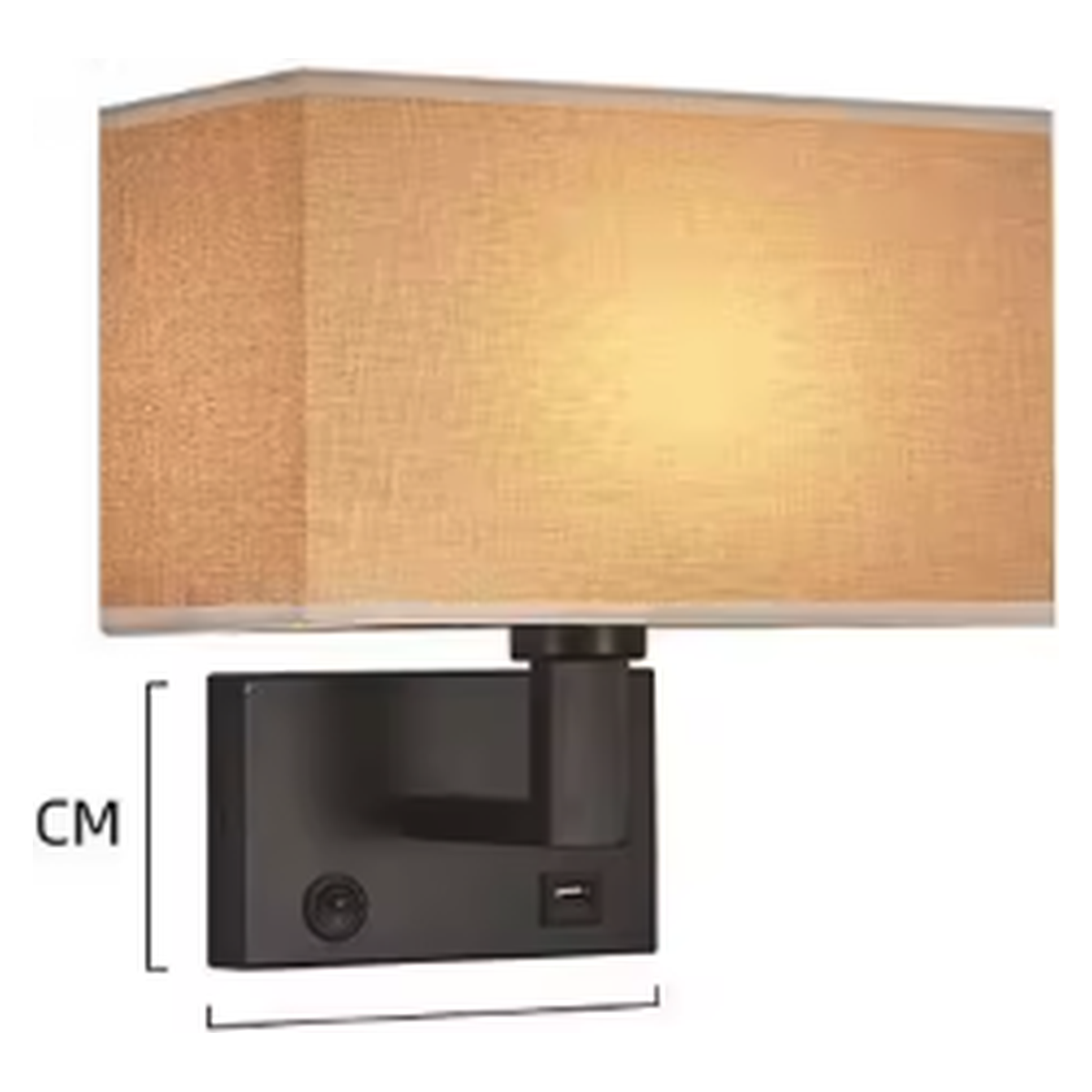 Cozy Haven Fabric Shade Plug-In Wall Sconce - Black / Bronze / USB