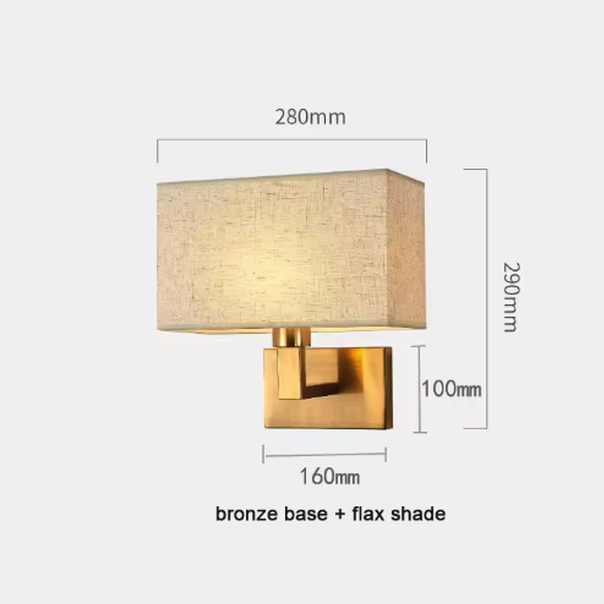 Cozy Haven Fabric Shade Plug-In Wall Sconce - Bronze / Flax / Standard