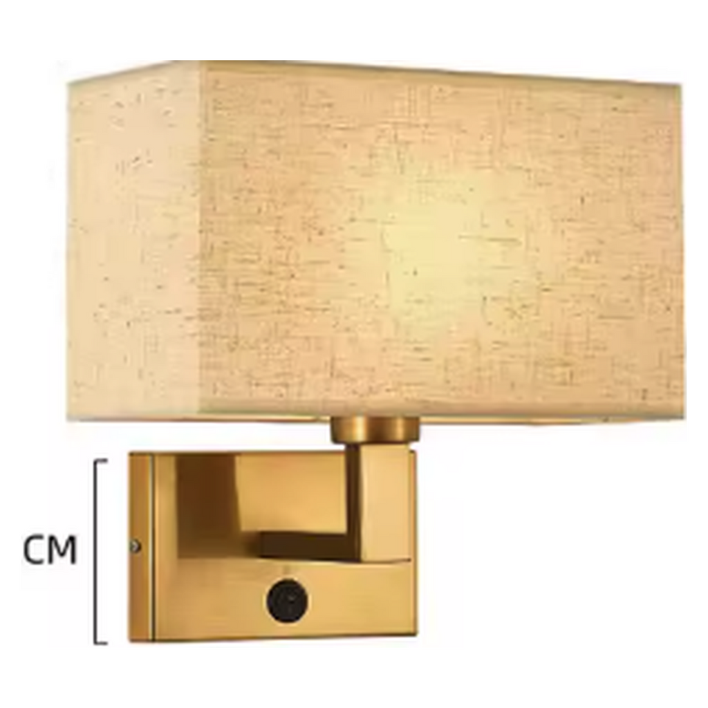 Cozy Haven Fabric Shade Plug-In Wall Sconce - Bronze / Flax / Switch