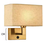 Cozy Haven Fabric Shade Plug-In Wall Sconce - Bronze / Flax / Switch