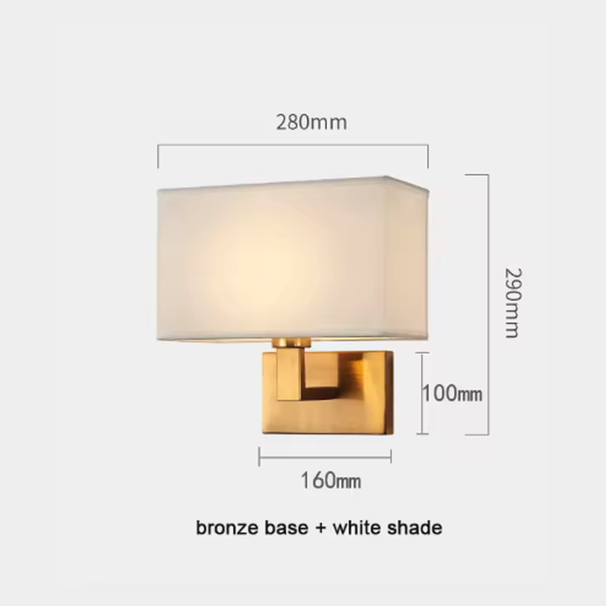 Cozy Haven Fabric Shade Plug-In Wall Sconce - Bronze / White / Standard