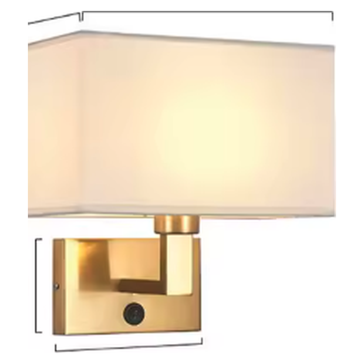 Cozy Haven Fabric Shade Plug-In Wall Sconce - Bronze / White / Switch