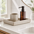 Cozy Haven Stone-Look Soap Dispenser Tray Set - product view 1