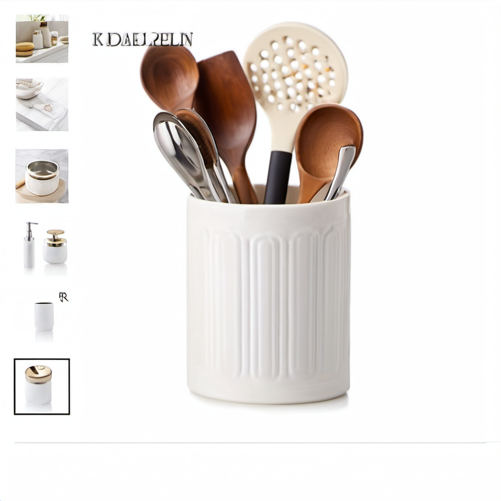 Cozy Haven lifestyle image for Cozy Haven Ceramic Bathroom Countertop Canister Set