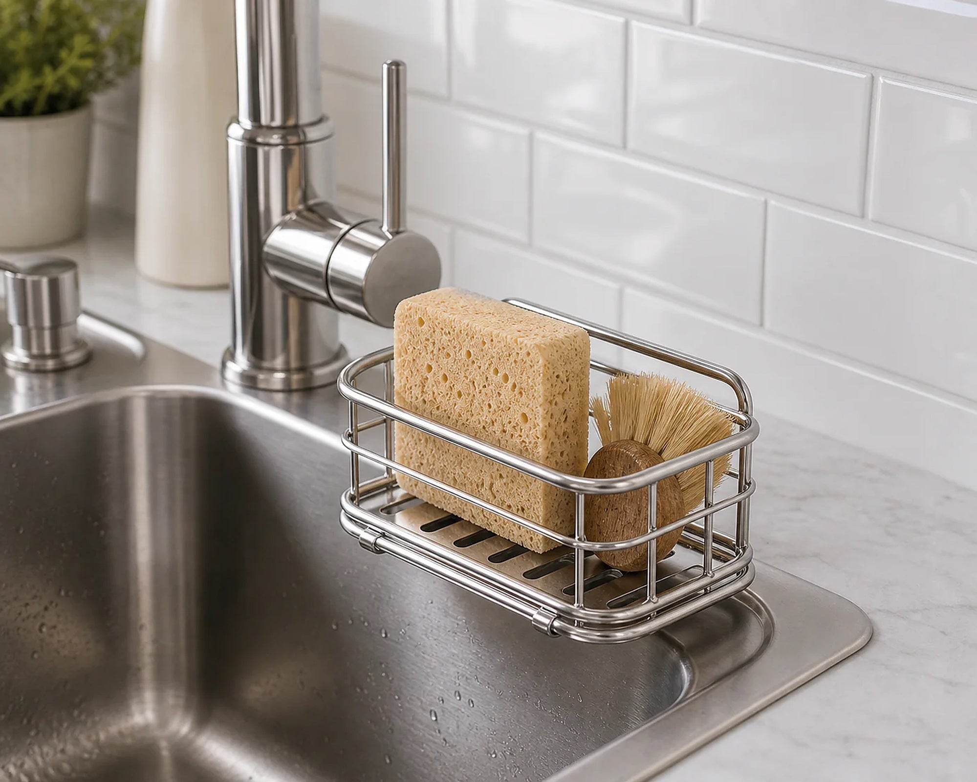Cozy Haven Stainless Kitchen Sink Caddy lifestyle image 3