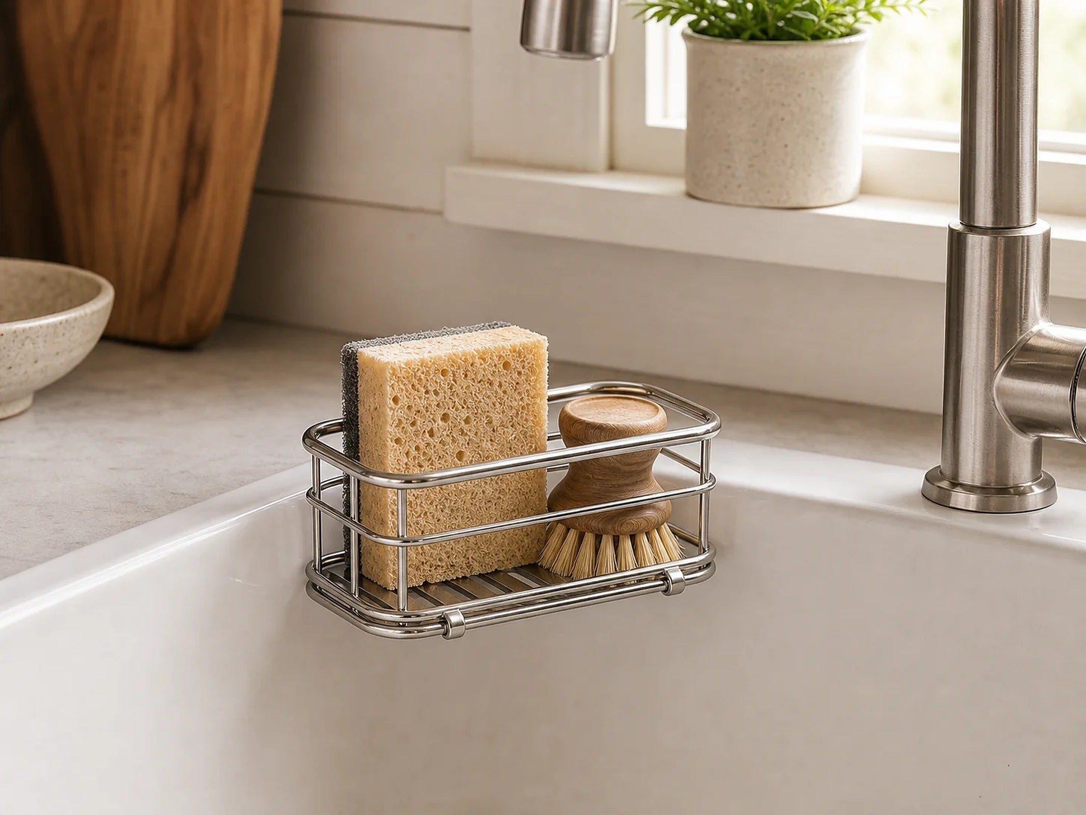 Cozy Haven Stainless Kitchen Sink Caddy lifestyle image 4
