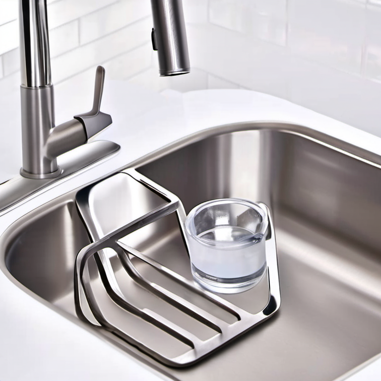 Cozy Haven hosting night lifestyle image for Cozy Haven Stainless Kitchen Sink Caddy