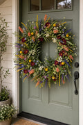 Cozy Haven Wildflower Spring Door Wreath lifestyle image 1 for Wildflower Spring Door Wreath