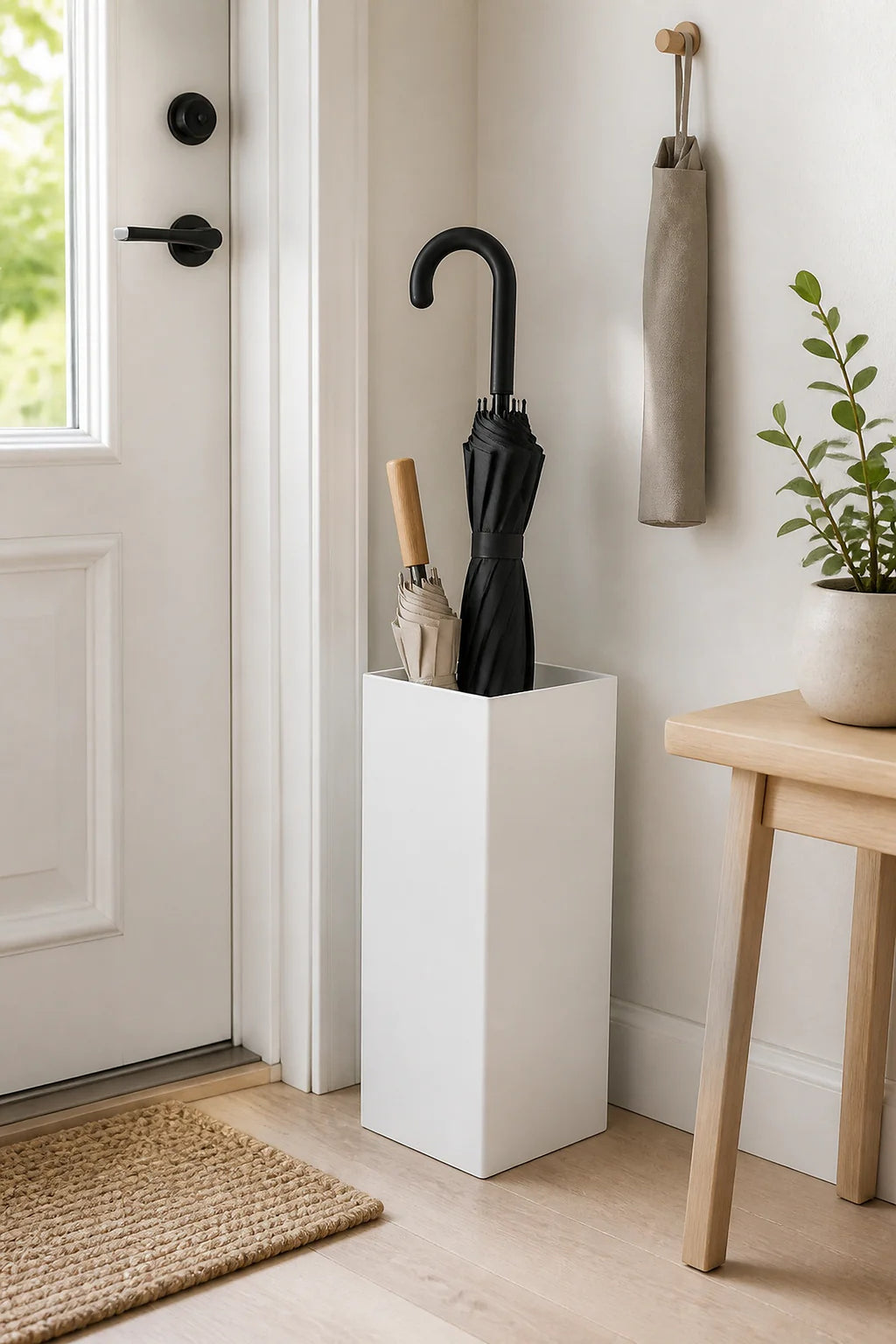 Cozy Haven Minimal Umbrella Stand styled home view 2