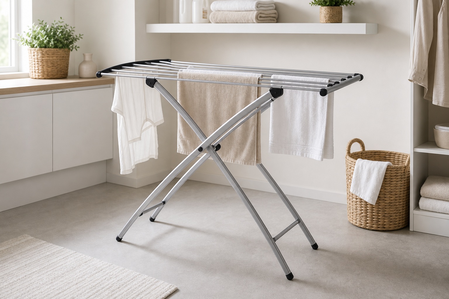 Cozy Haven White Accordion Foldable Drying Rack - product view 1