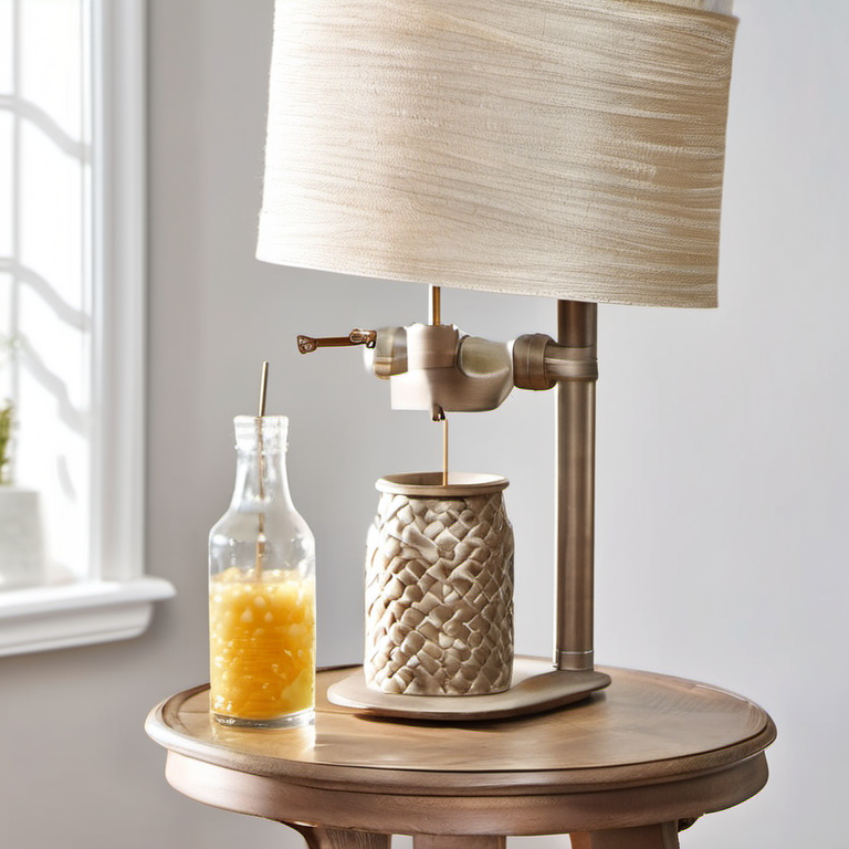 Cozy Haven surface vignette lifestyle image for Cozy Haven Wood Drink Dispenser Stand