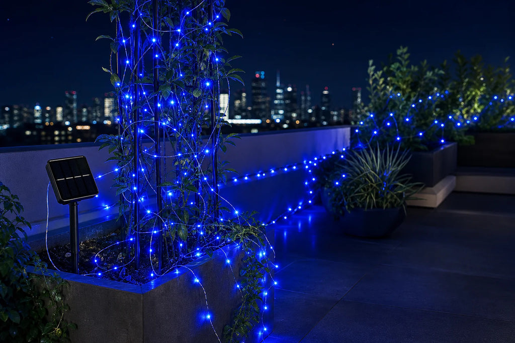 Cozy Haven Fairy Solar String Lights lifestyle image 3 for Blue / 1 Pack