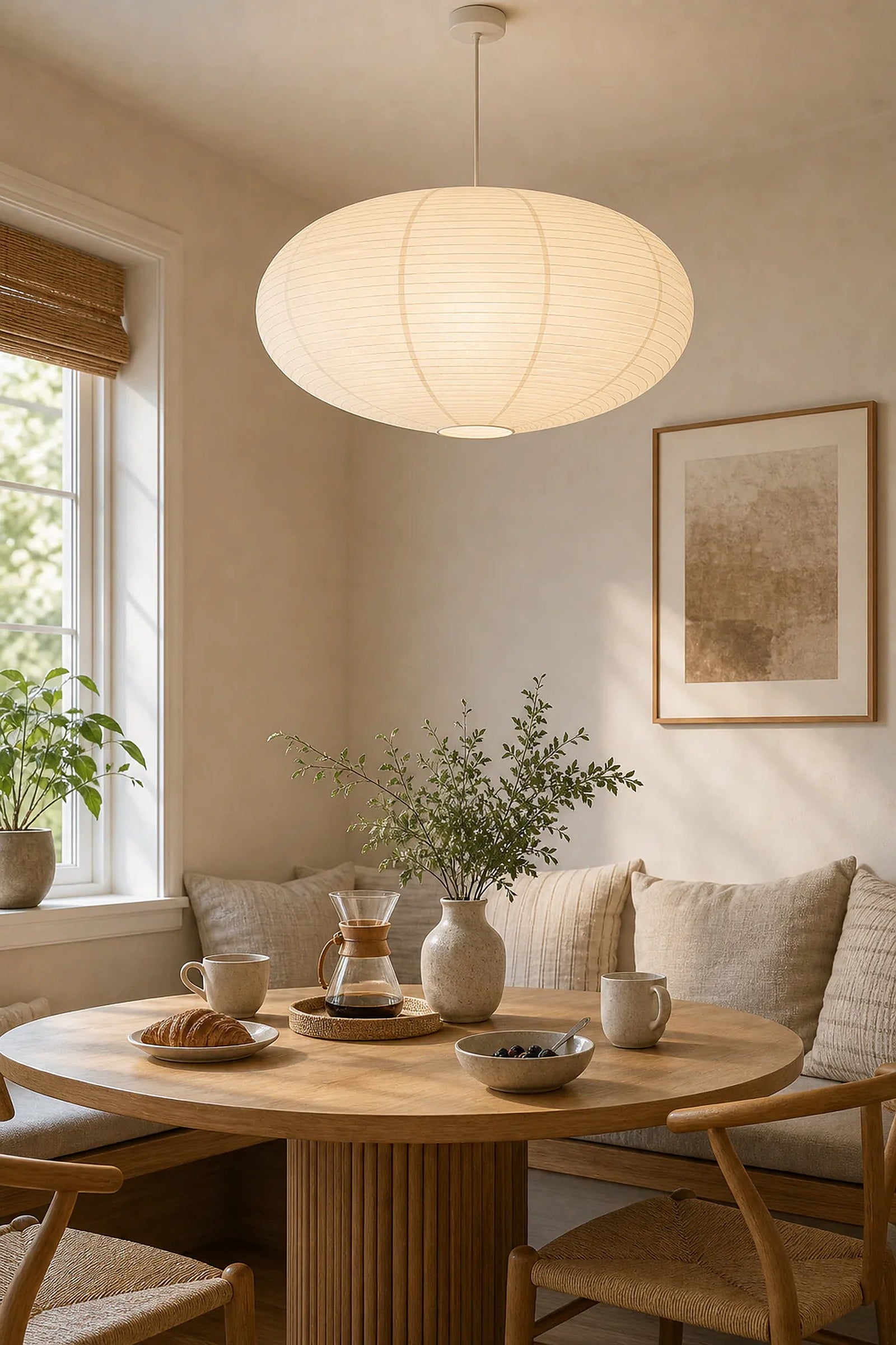 Cozy Haven Rice Paper Lantern Ceiling Shade lifestyle image 3